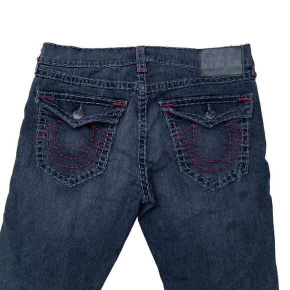 Vintage True Religion Jeans Size 34 RICKY Gray Red Stitch - Picture 9 of 10